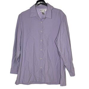 Coolibar Sun Protection Button Down Shirt Mesh Panels Purple Sz XXL